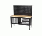 Mesa de trabajo C/Panel performado y 3 módulos 1520mm ALYCO